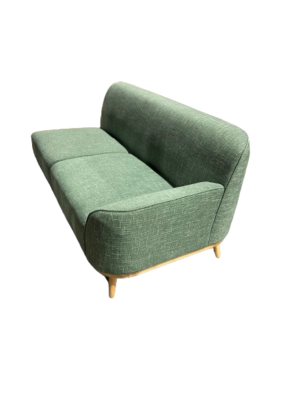 Loveseat green olive right arm