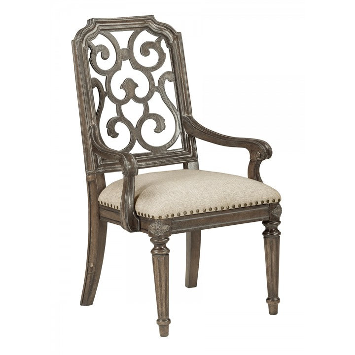 Vintage Salvage Tristan Back Arm Chair in Walnut