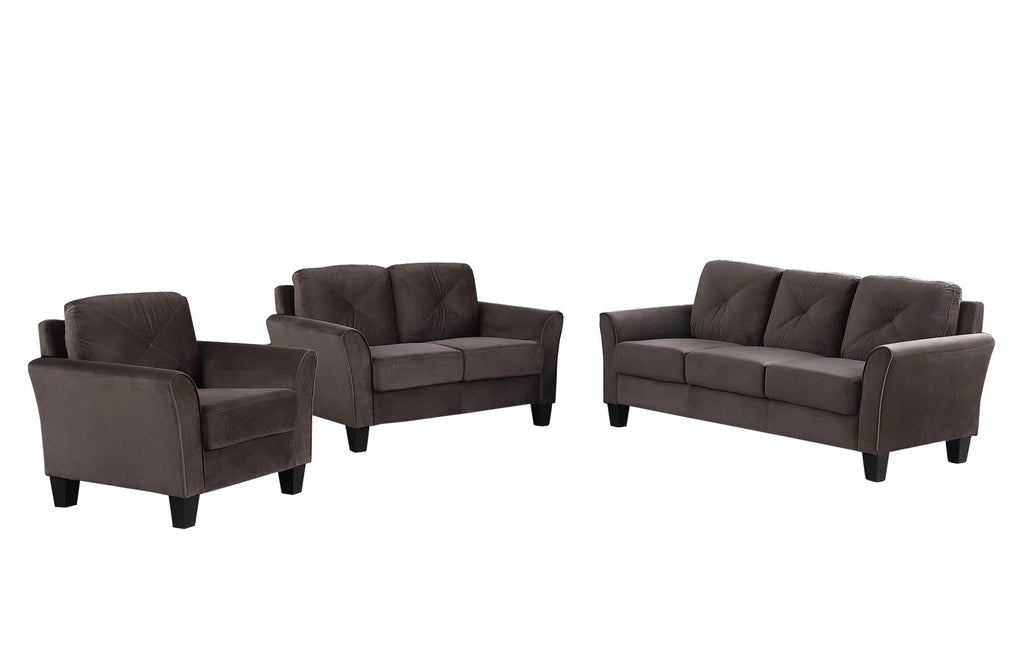 3 - Piece Living Room Set Brown (Minor damage)