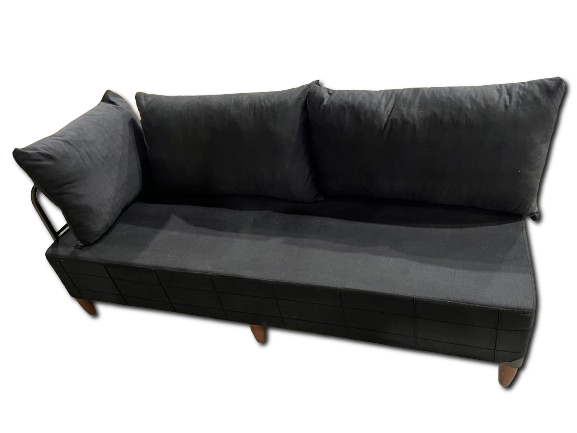 58'' Black velvet loveseat