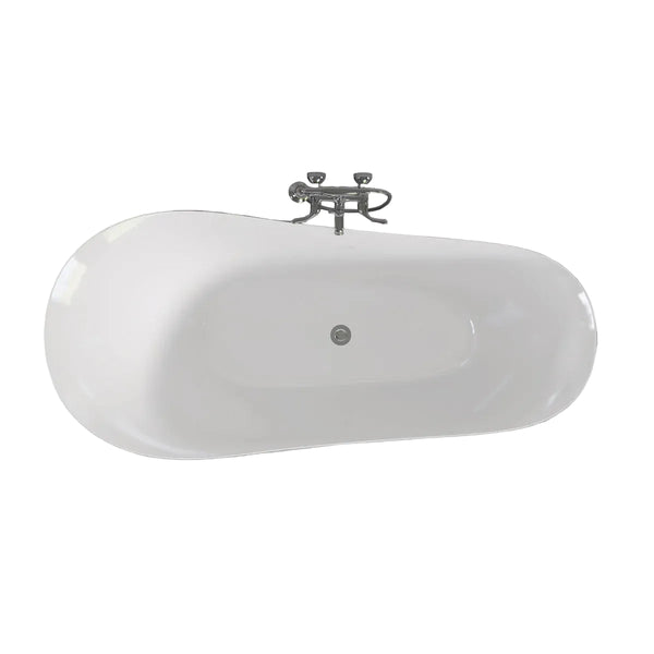 55 In. X 28.38 In. Acrylic Freestanding Soaking Bathtub