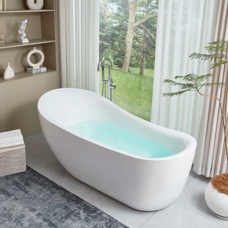 71" x 35" Freestanding Soaking Bathtub