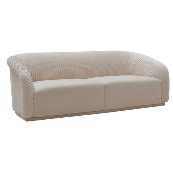 Velvet Rolled Arm Sofa
