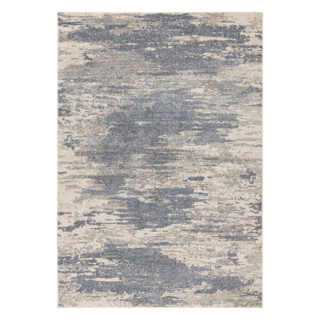 Abstract Indoor Rug Grey and Blue 9'2''x 12'2