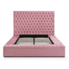 Pink Upholstered Storage Bedframe King