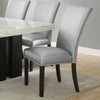 Grey/Silver Dining Chair with Nailhead Trim (Set of 2)