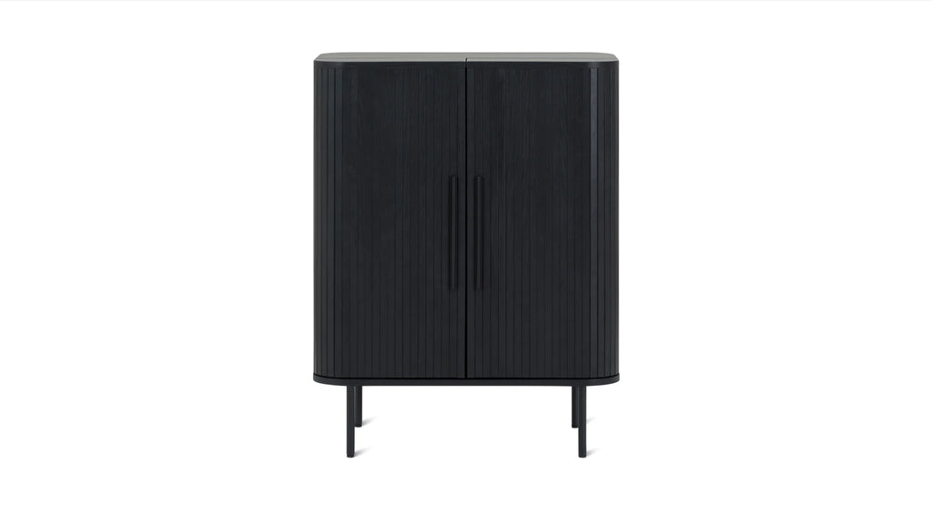 Edge Bar cabinet black oak