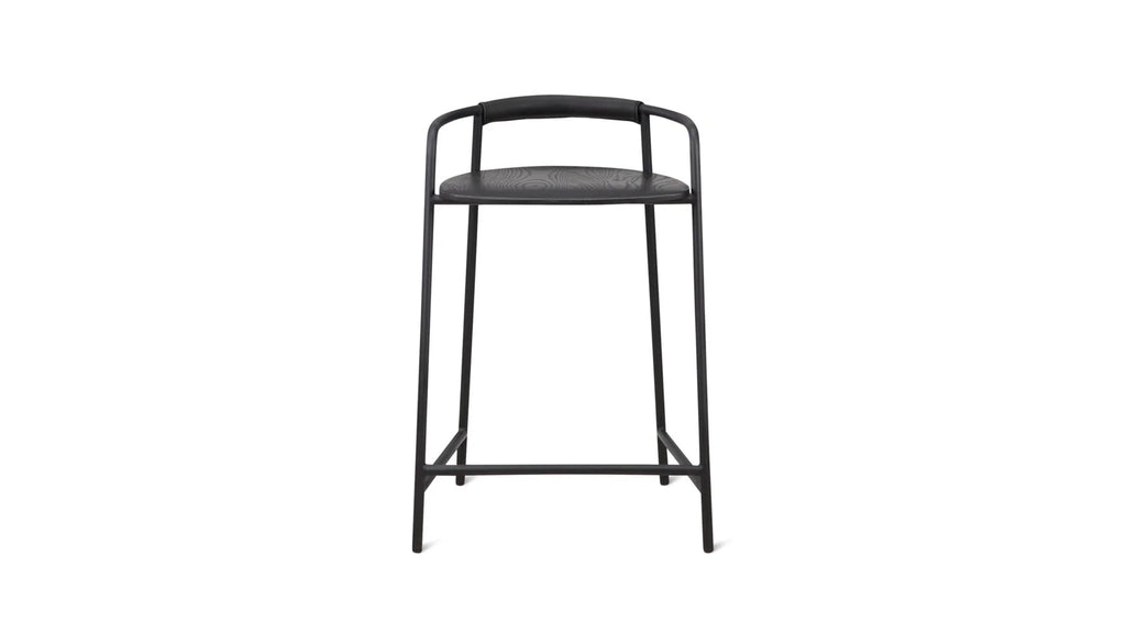 Slow Mornings Stool, Counter, Black/Black Metal (minor damage)