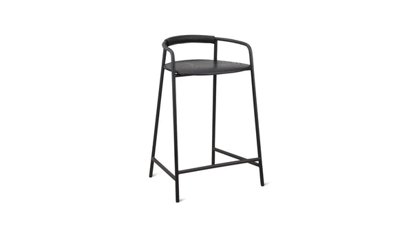 Slow Mornings Stool, Counter, Black/Black Metal (minor damage)