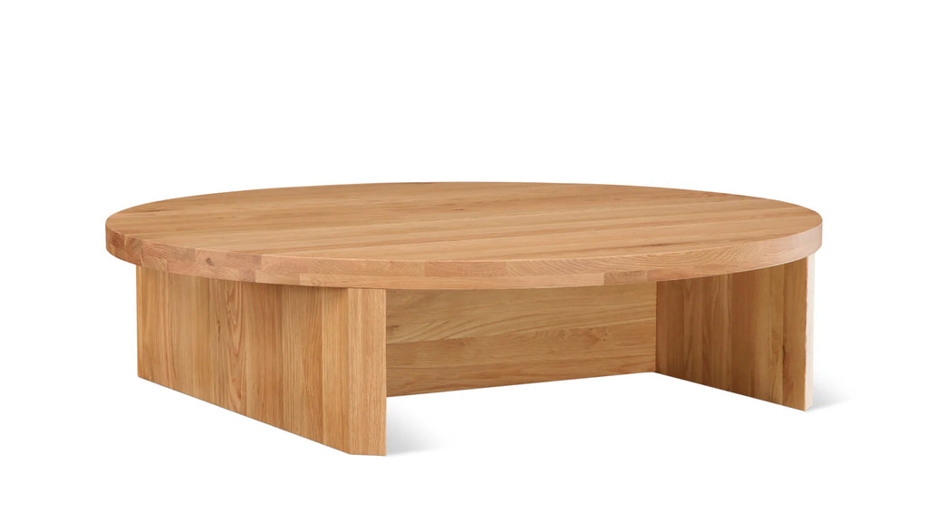 Coffee table round oak