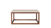 Ellis Square Travertine and Wood Coffee Table