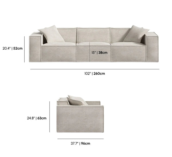Three Seater Pearl Sofa