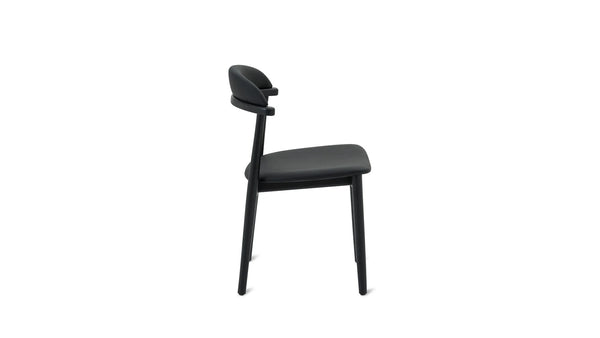 Black Armless Dining Chair (Set of Two)