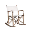 Folding Rocking Chair Coffee Brushed