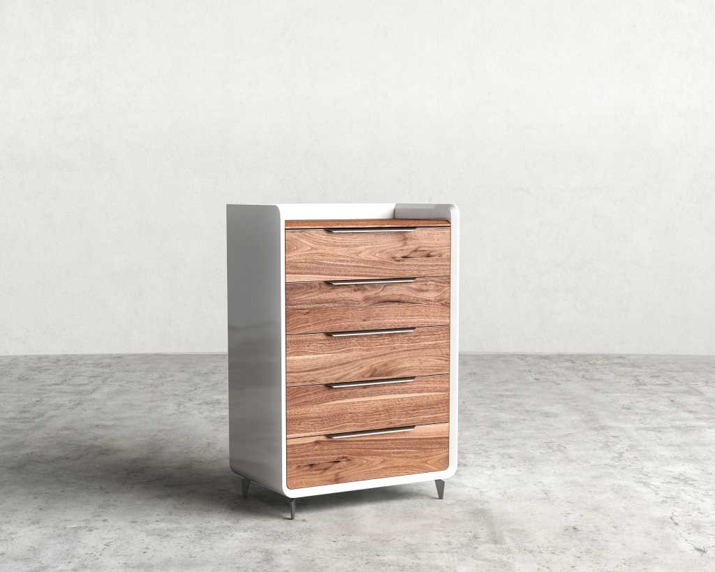 Tall Dresser 5- Drawers walnut