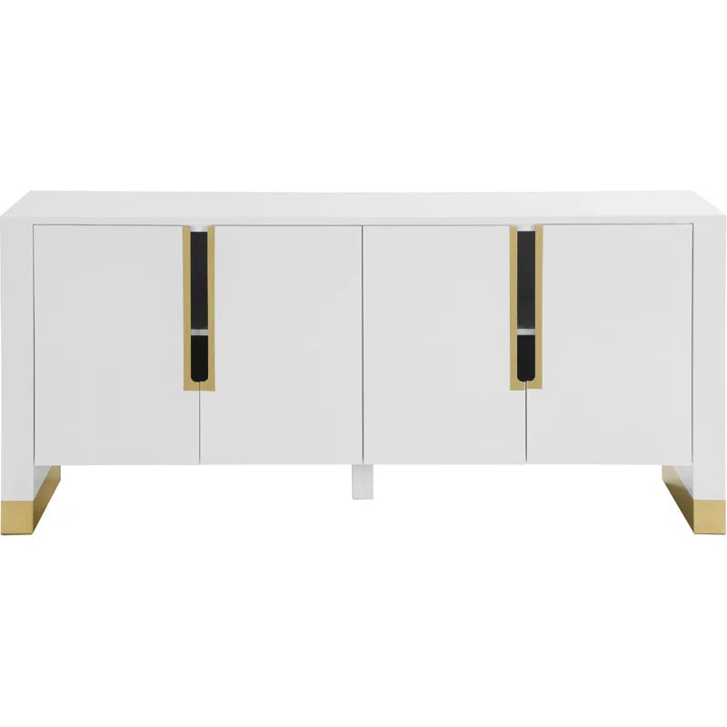 68'' Sideboard - White & Gold