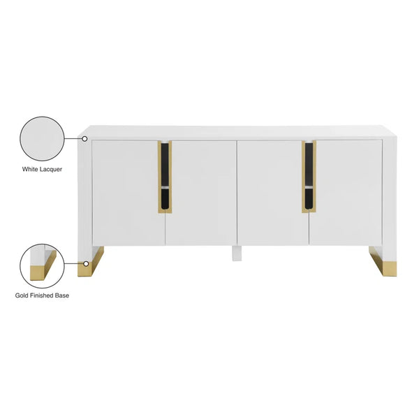 68'' Sideboard - White & Gold