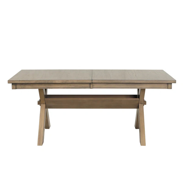 Gracie Oaks Extendable Table with 8 Chairs (minor damage)