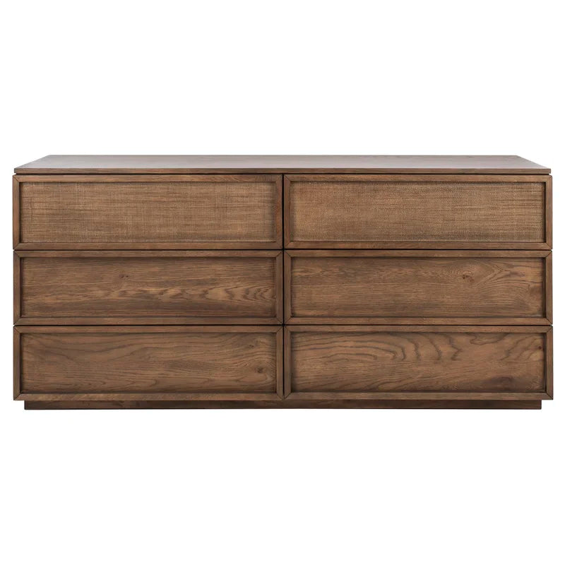 6 - Drawer Dresser Medium Oak