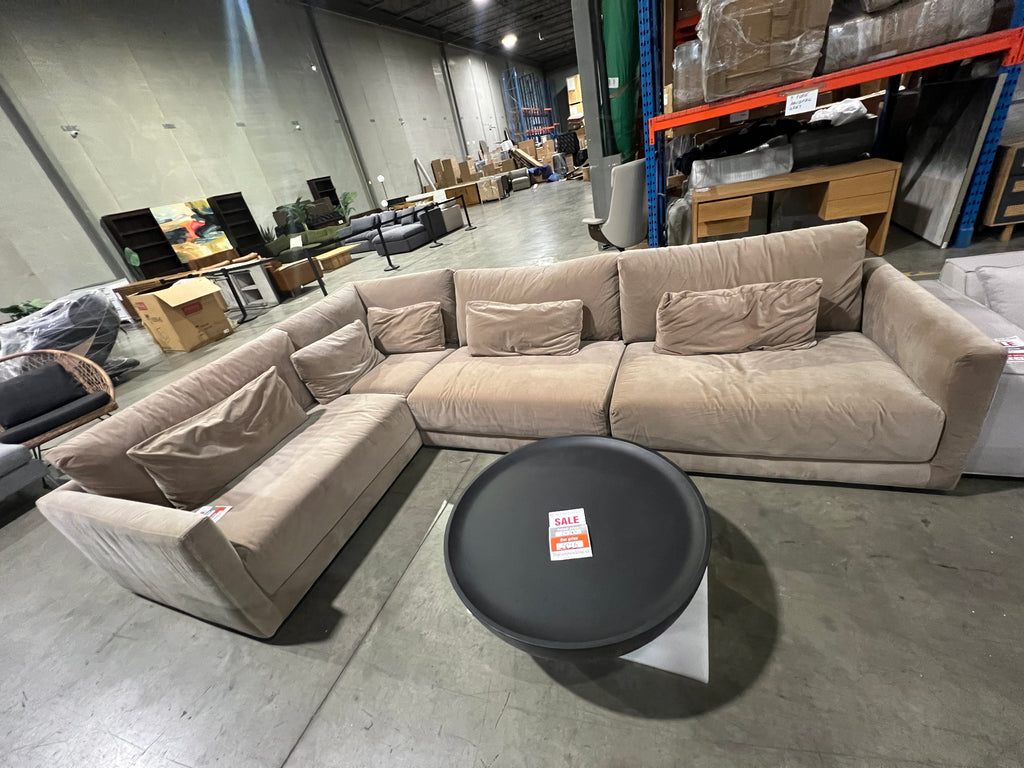 Blow Down 4 piece Velvet Sectional