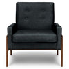 Charme Leather Lounge Chair - Black