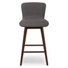 Gray Walnut Swivel Counter Stool