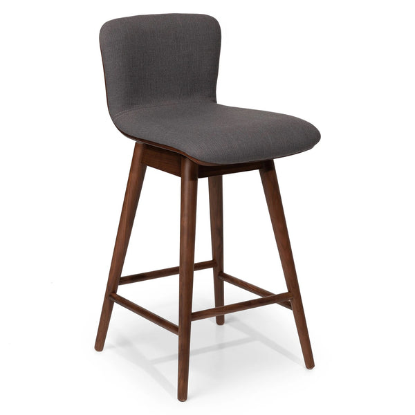 Gray Walnut Swivel Counter Stool