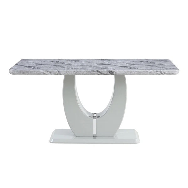 Faux Marble Top Dining Table (minor damage)