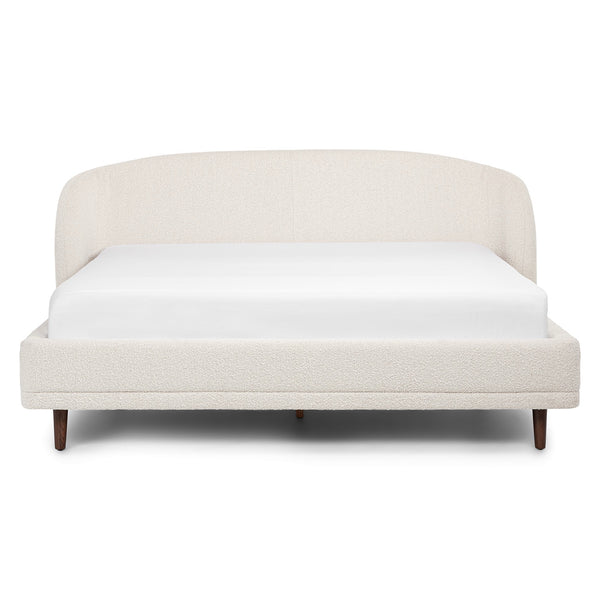 Ivory Bouclé King Bed (minor damage)