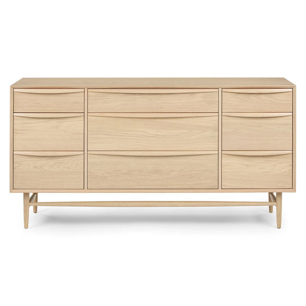 White Oak 9-Drawer Dresser