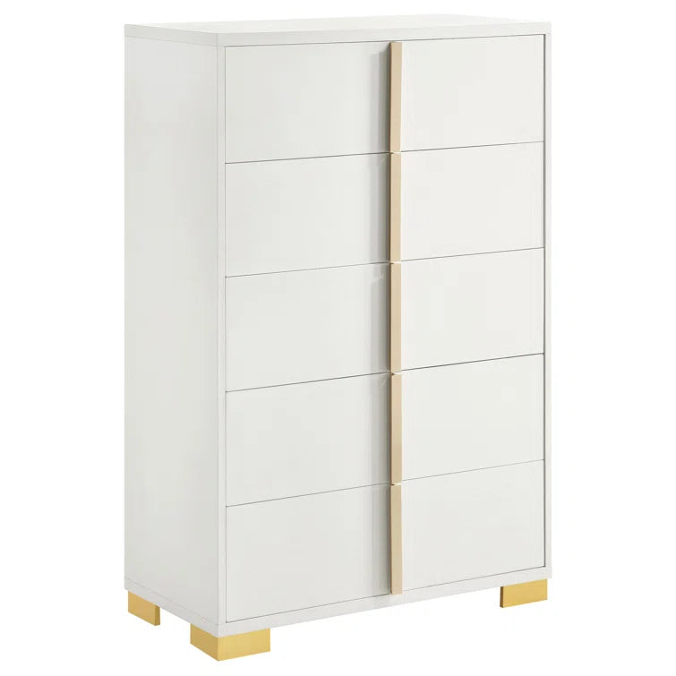 Jelissa 5-Drawer Dresser White (minor damage)