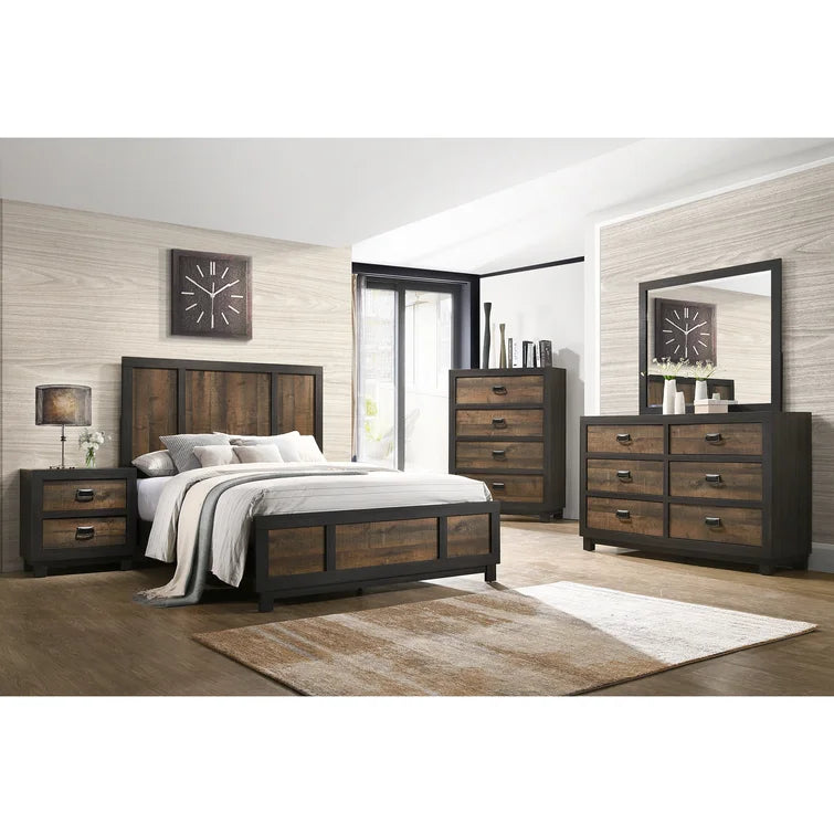 Jobe 6 Drawer 61" W Double Dresser with Mirror
