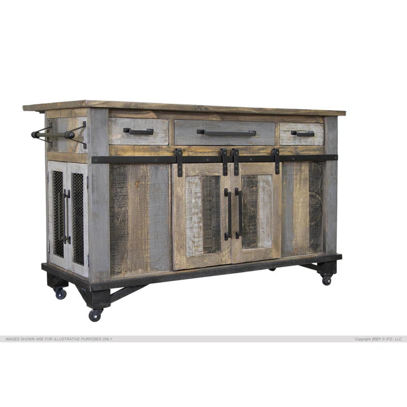 Katalina Solid Wood Kitchen Island (minor damage)