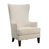 Upholstered Wingback Chair Linen