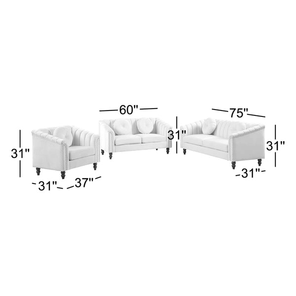 Cranbrook 3-piece sofa set RED