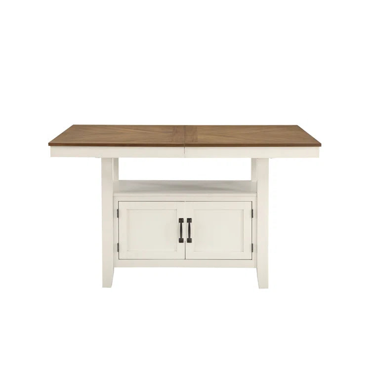 Knauss Extendable Acacia Solid Wood Base Dining Table