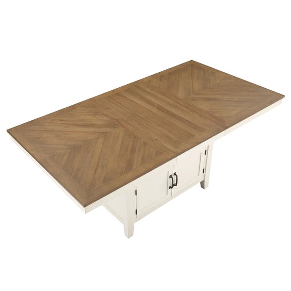 Knauss Extendable Acacia Solid Wood Base Dining Table
