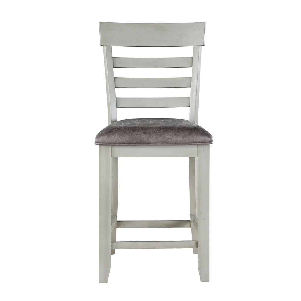 Upholstered 24'' Counter Stool Grey (Set of 2)