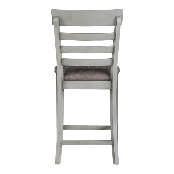 Upholstered 24'' Counter Stool Grey (Set of 2)