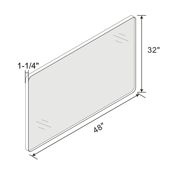 Wall Mounted Mirror, Lesamuel Filleted