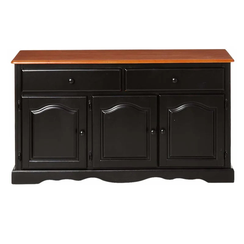 53'' Solid Wood Sideboard black