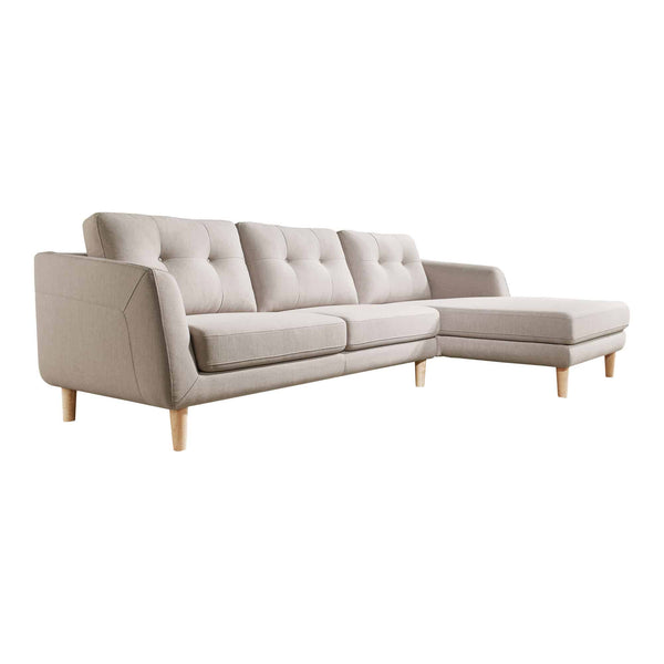 Beige Sectional Sofa Right