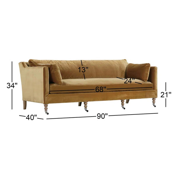 Madeline Sofa - Velvet Brass