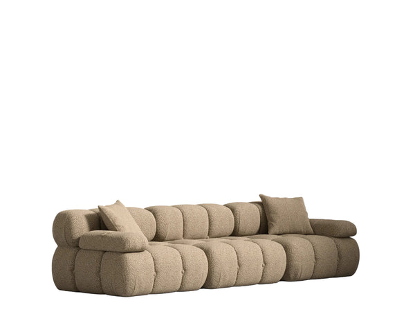 Three Seater Fawn Sofa