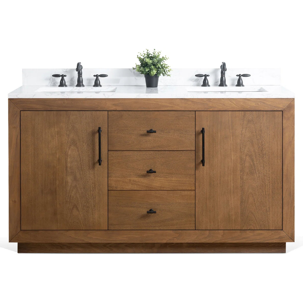 Freestanding double vanity unit