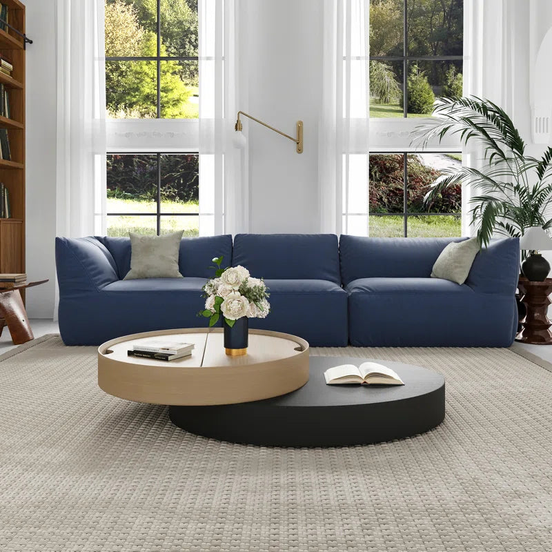 Modern Multifunctional Rotatable Coffee Table With Storage