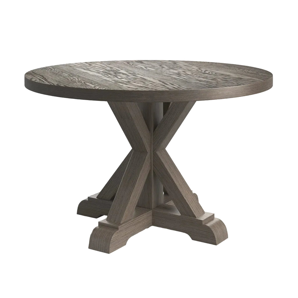 Nyo Round Solid Wood Base Dining Table
