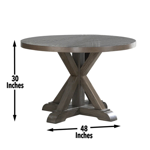 Nyo Round Solid Wood Base Dining Table