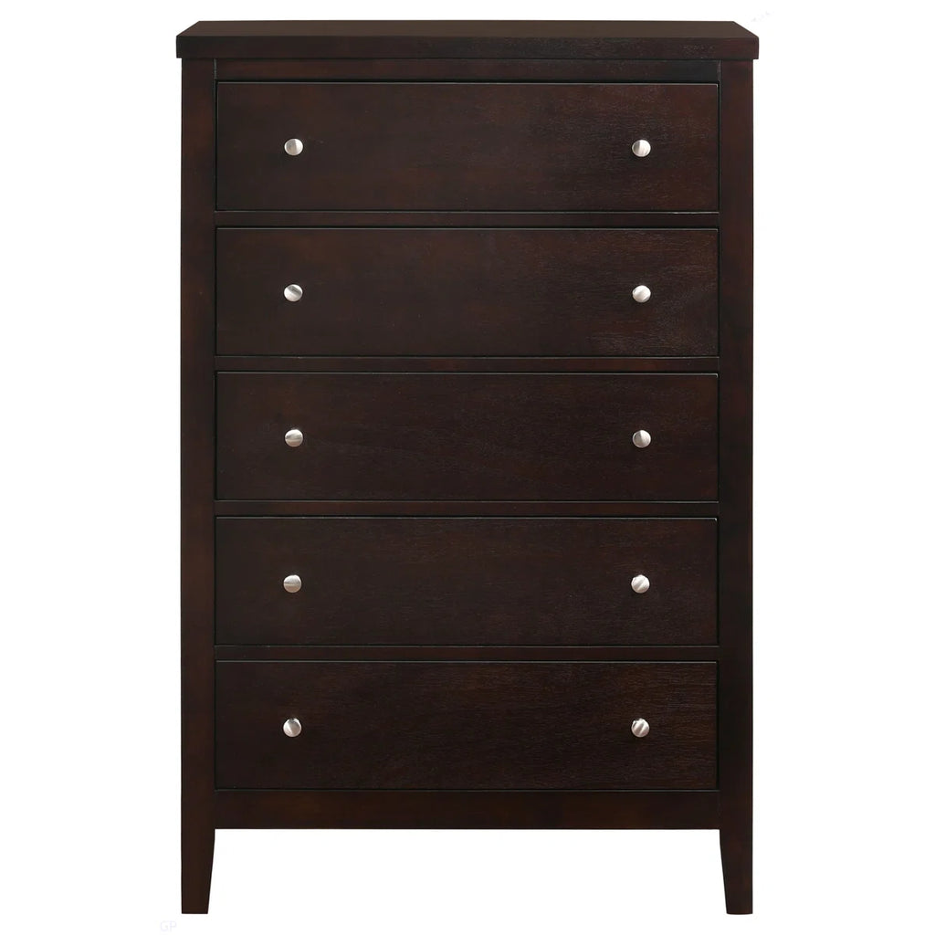 Warm Brown 5-Drawer Chest