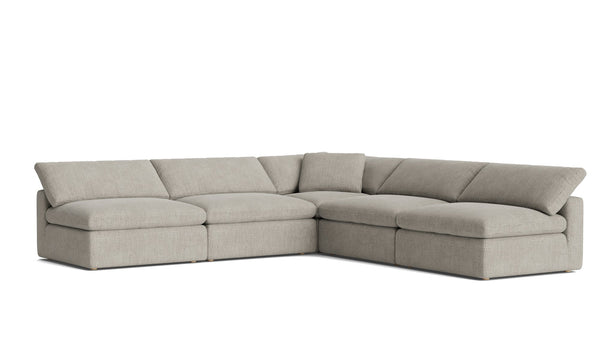 Movie Nigh 5-Piece Sectional-Grey